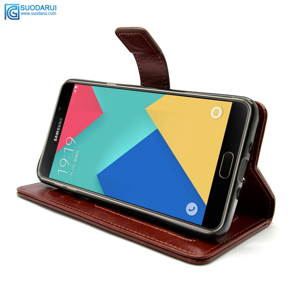 luxury Flip Book wallet Phone case for Samsung Galaxy A9 (2017) SM-A9200 leather pouch