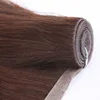 9A straight russian remy cuticle aligned hair hand tied pu skin weft hair extensions