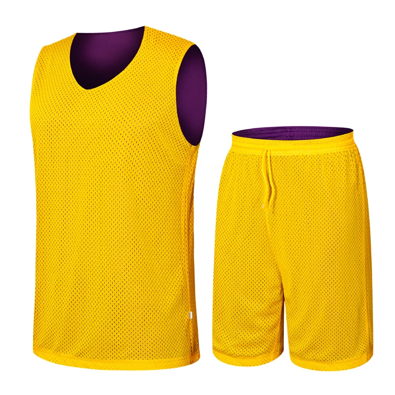 Custom Sportswear Double Mesh Reversible Youth Basketball Jersey For