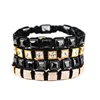 Men Woven Bead Bracelet, Square Bead Macrame Bracelet
