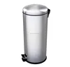 Best-selling Household Large 30L round metal foot pedal vault lid garbage trash can with lid