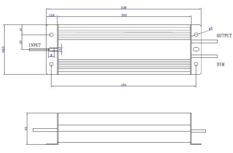 Hs Code 24v Dc Waterproof Electronic 010v Dimming Led Driver 96w 100w