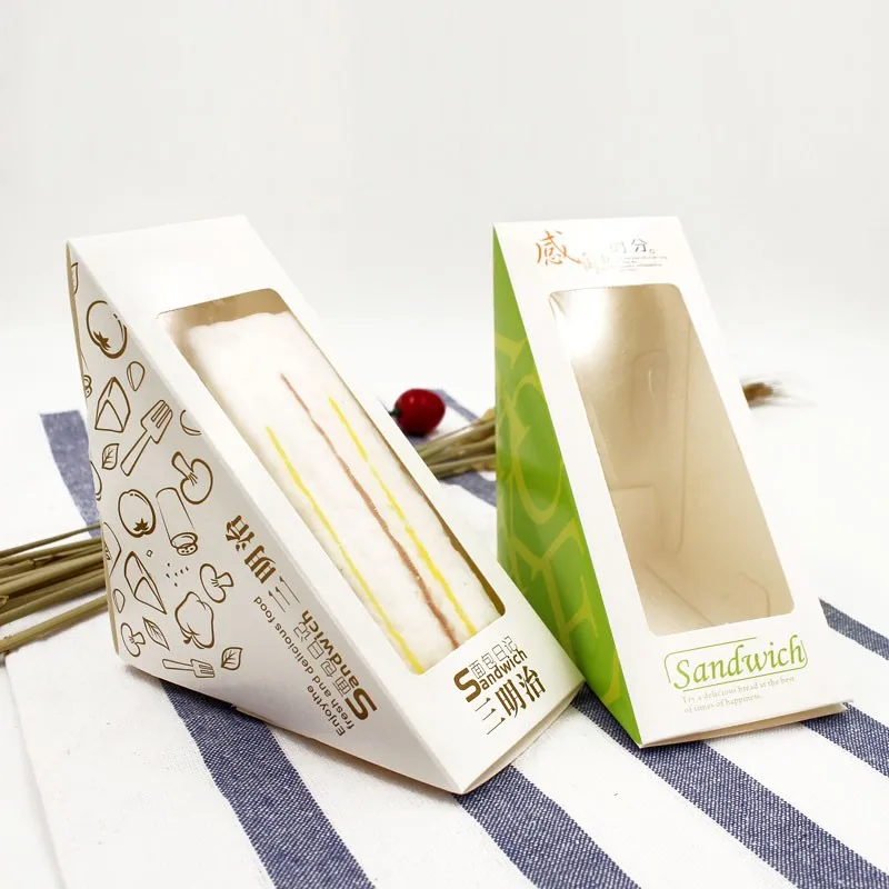 2017 Promotion Cardboard Sandwich Box,Triangle Sandwich Box For