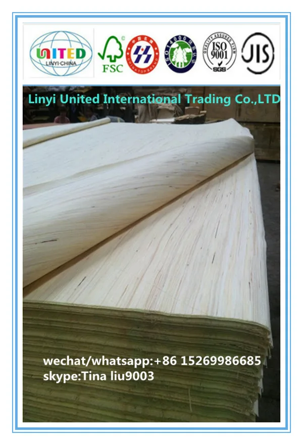 recon poplar wood veneer/skateboard wood veneer/balsa wood veneer
