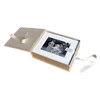 cloth fabric photo folio holder packaging box with ribbon for mat board