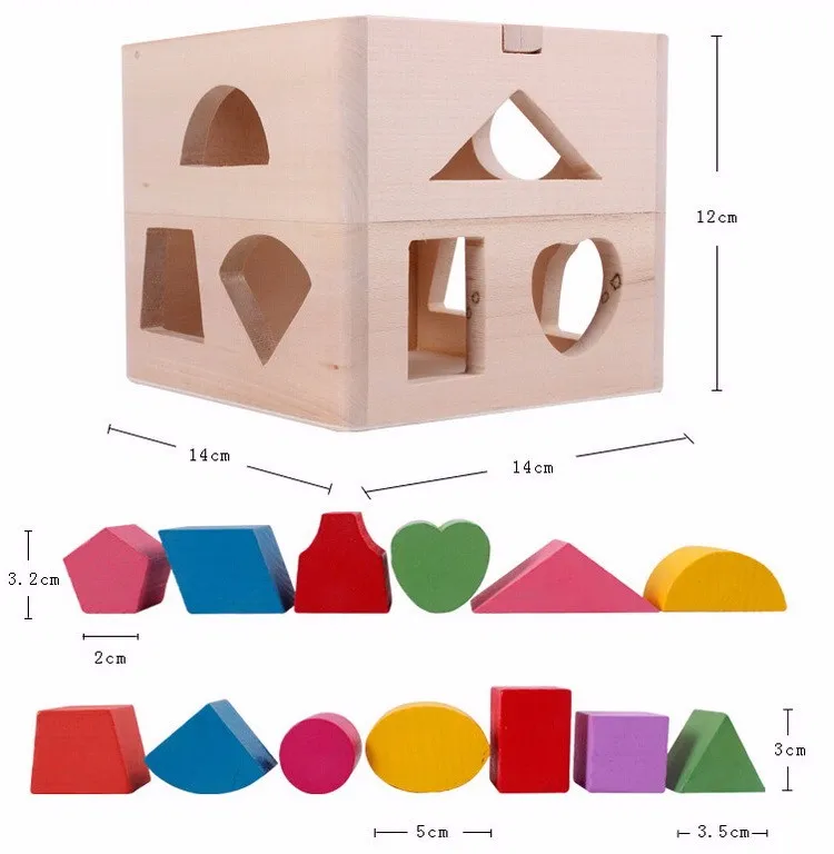 Hot Sale Educational Games And Puzzles Toys Wooden Geometric Shape