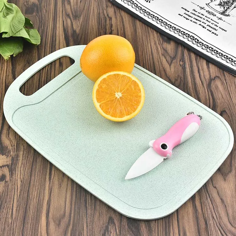 Chopping Blocks New Product Ideas 2019 Eco-Friendly Multifunction Kitchen Gadget Wheat Straw Plastic Cutting Board