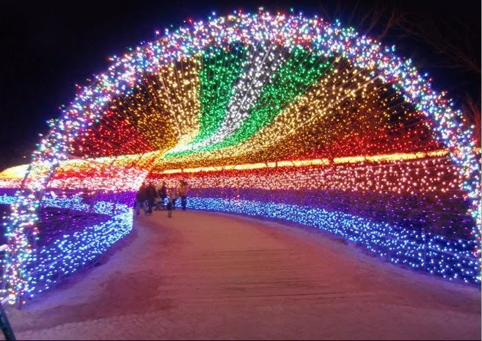 Christmas Lighting Display Led Light Tunnel For Theme Park Holiday ...