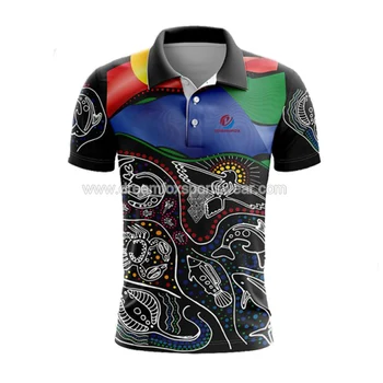 Wholesale New Aboriginal Polo Shirt Design 100% Polyester Quick Dry ...