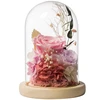 Wholesale domical shape glass greenhouse keepsake flower Box jewelry box,rose gift domed boxes,high quality domed gift flower