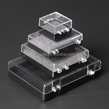 clear plastic hinged boxes