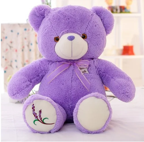 lilac teddy bear