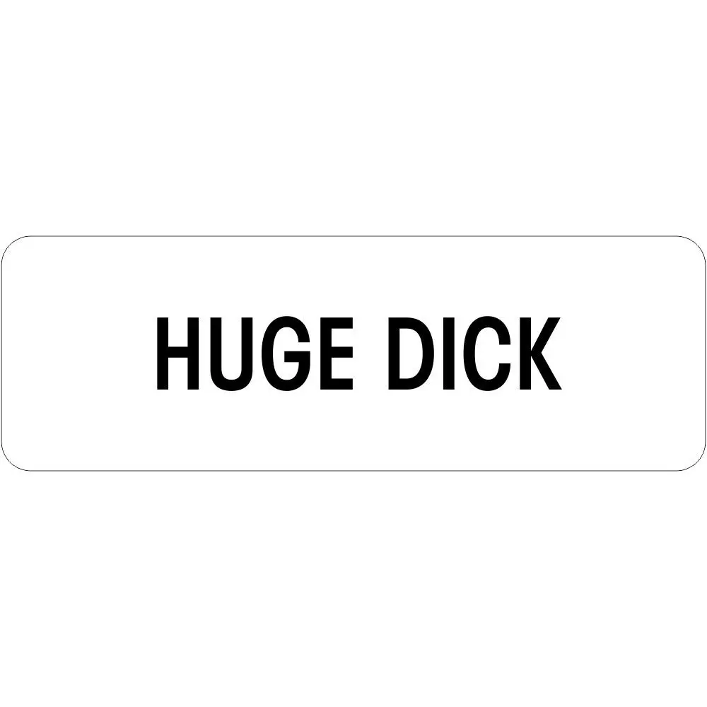 Buy Huge Dick 1 X 3 Name Tag Bachelorette Party Favors 