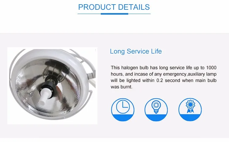 Ceiling Germany Spring Arm Halogen Medical Lamp