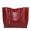 Women's Tote bag PU shoulder Messenger bag portable leisure tassel handbag