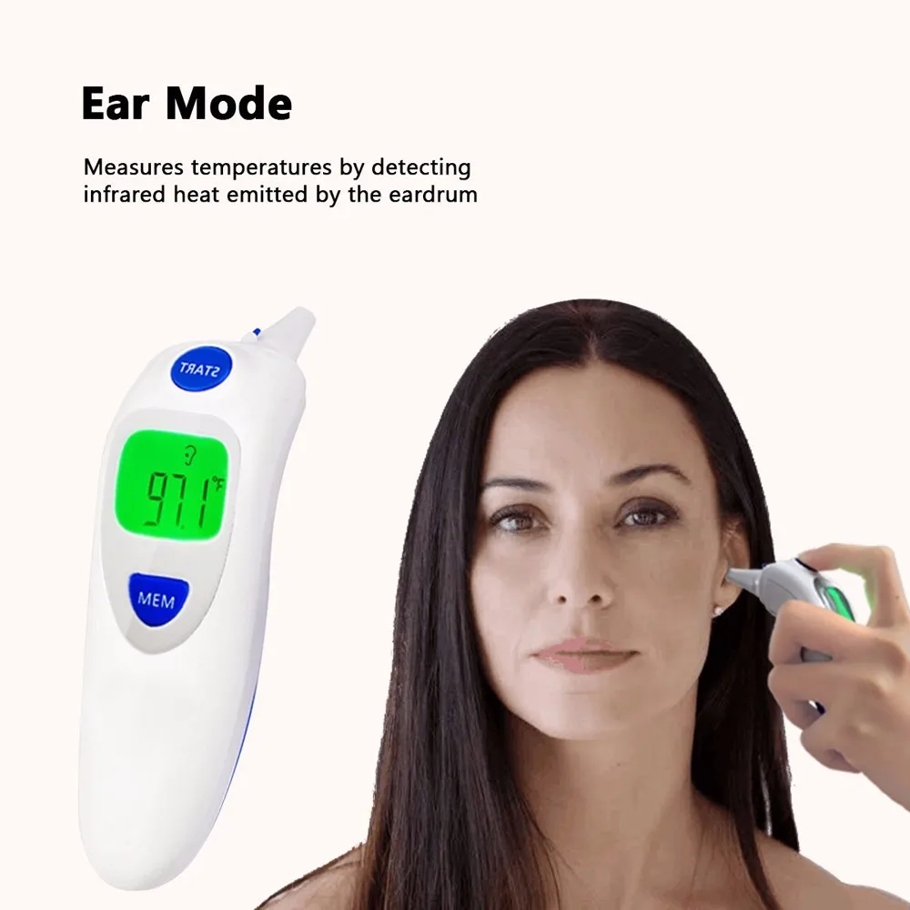 Nhiệt kế bệnh viện không tiếp xúc với hồng ngoại trán nhiệt kế đo nhiệt độ tai bé với CE & FDA phê duyệt