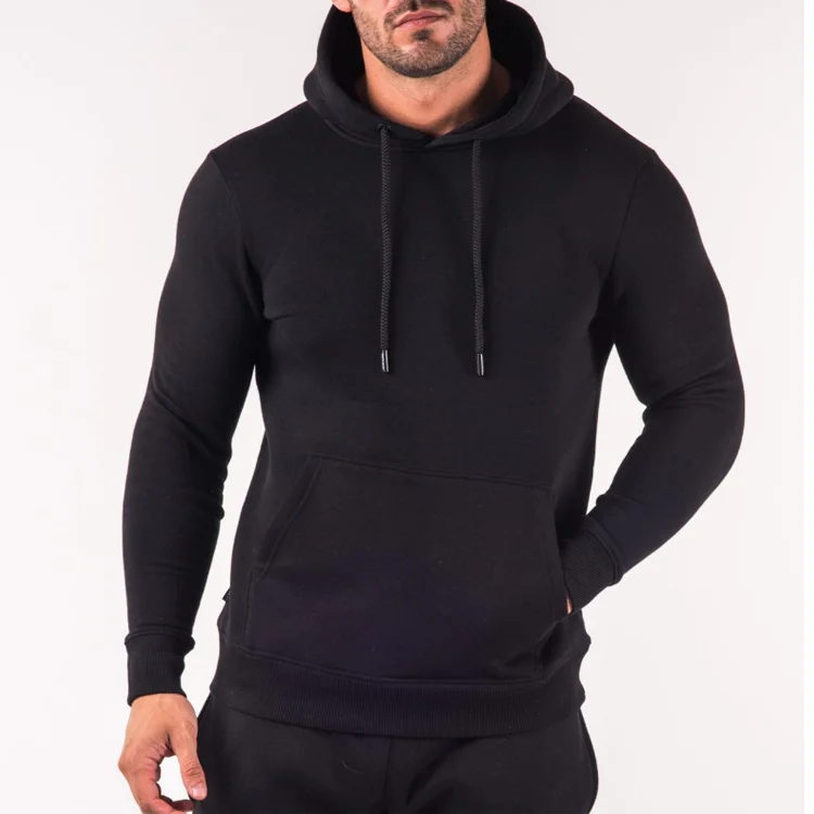 Blank Black Customized Logo Activewear Wholesale Sweatshirt Hoodie Men ...