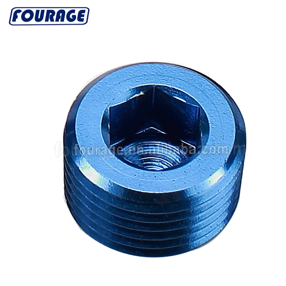 UNIVERSAL 1//2/" NPT THREAD ALUMINUM ALLEN HEAD SOCKET PIPE PLUG FITTING BLUE