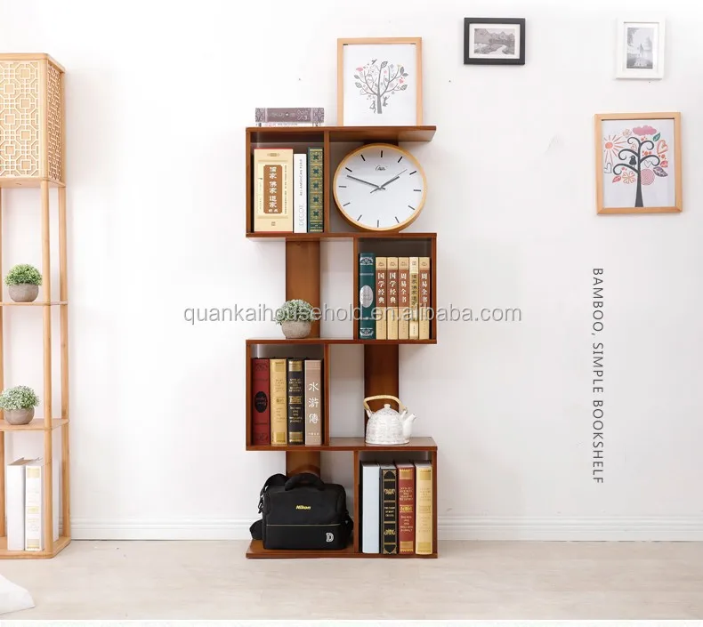 Natural Bamboo Simple Bookshelf Buy Bamboo Bookshelf Design