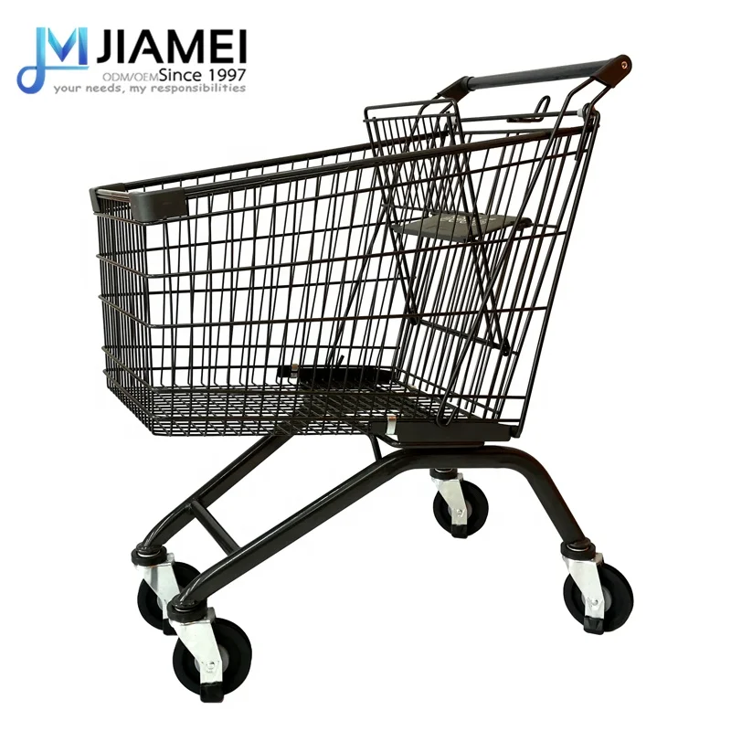 JIAMEI European Style 90L Replacement Supermarket Shopping Cart With Lock