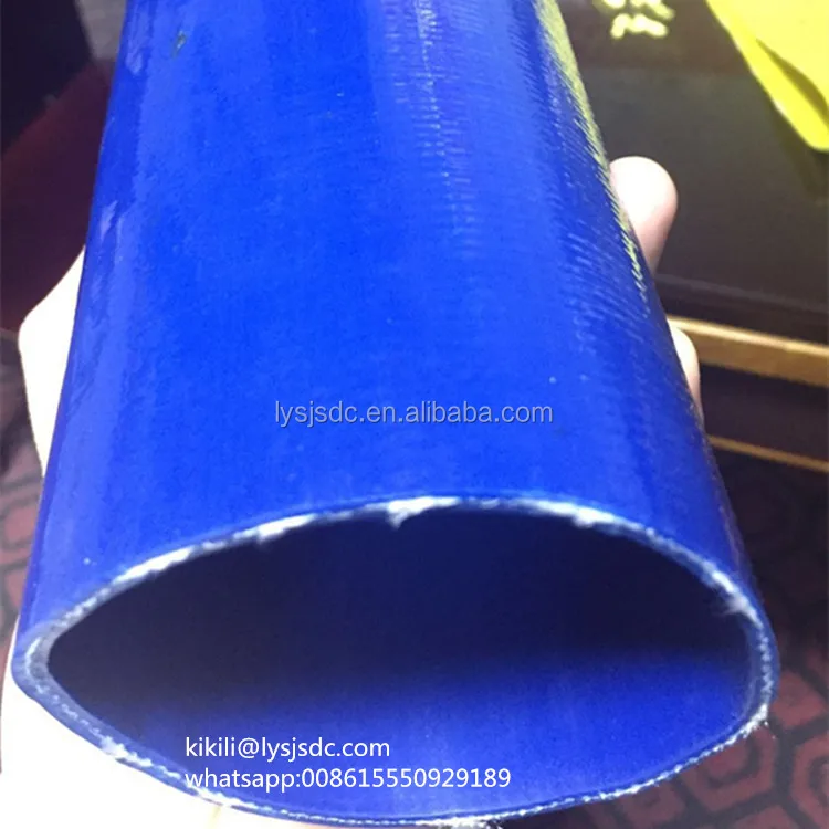 Layflat PVC Water Delivery Hose Discharge Pipe Pump Lay Flat Irrigation Blue