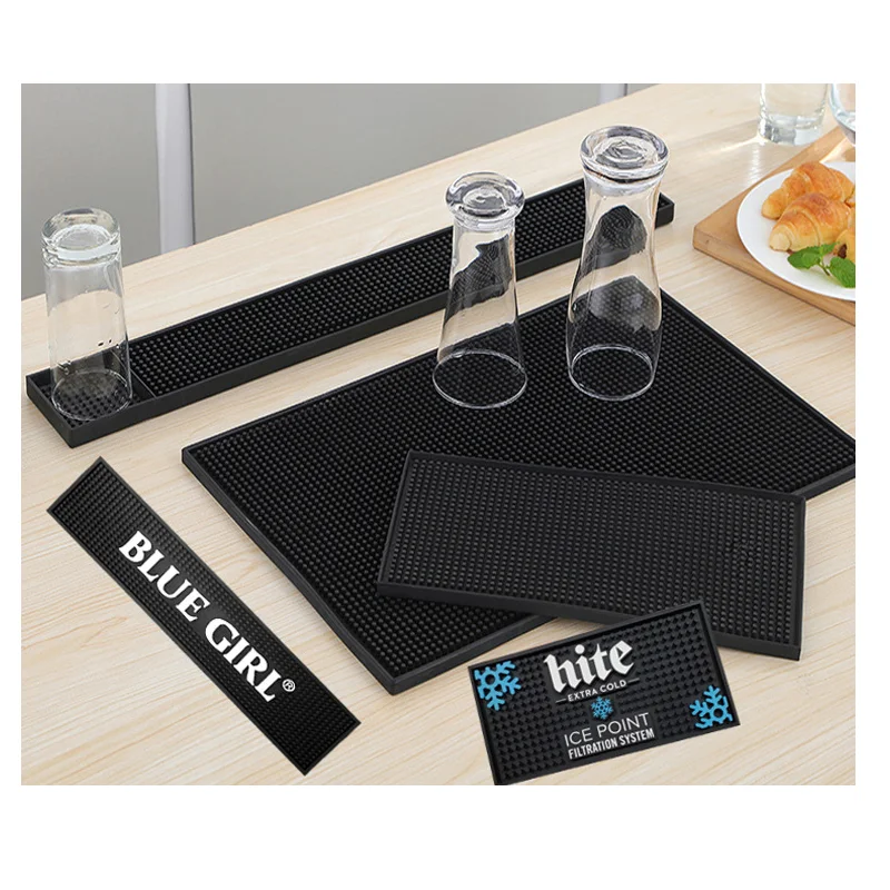 Personalized Custom Pvc Antislip Bar Drip Mat Counter Service Mat
