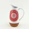 Terracotta Porcelain Tapas Burnt orange print Jug
