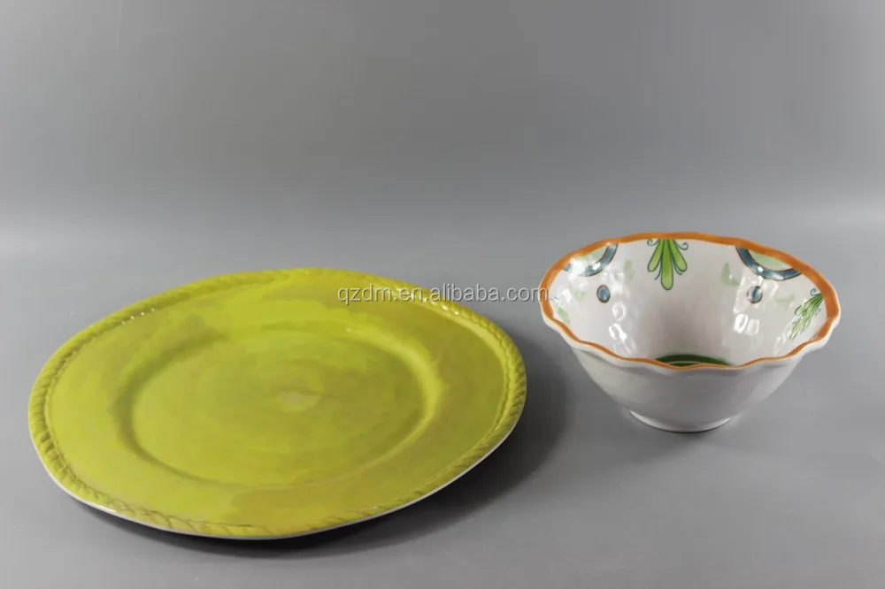 2016 New Design Melamine Plate And Bowl Set