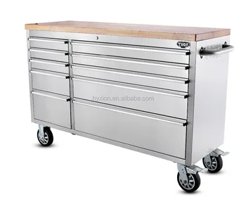 Large Toolbox Tool Chest Cart Rolling Storage Cabinet With 10