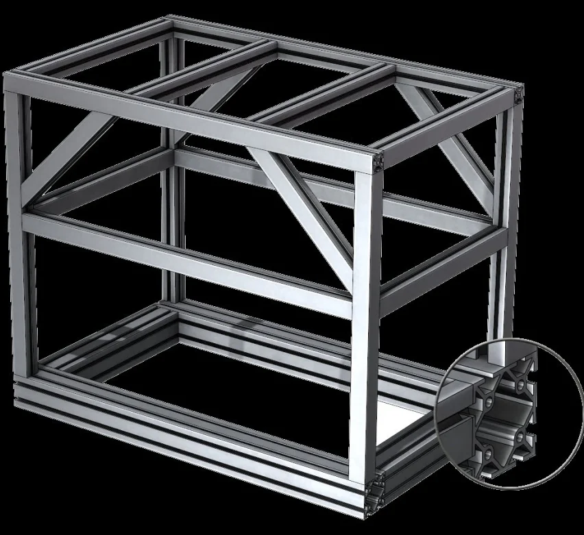 Frame system. Solidworks. CNC model frame. Alu frame Museo. Система алюминиевых профилей САПР купить.