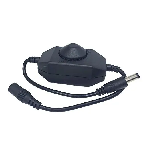 Mini Inline LED Dimmer Switch DC 12V 2A PWM With DC Jack 5.5/2.1 Connector for Single Color 3528 5050 LED Strip light