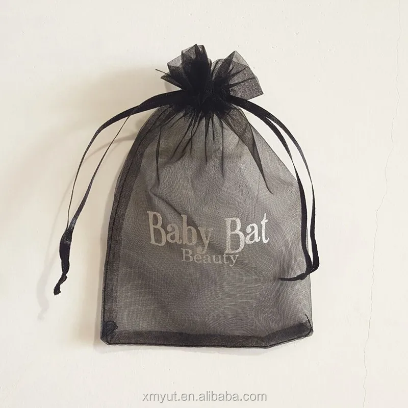 Custom Printed Organza Pouch Wholesale Gift Drawstring Recyclable Silver Color or Customized Organza Bag