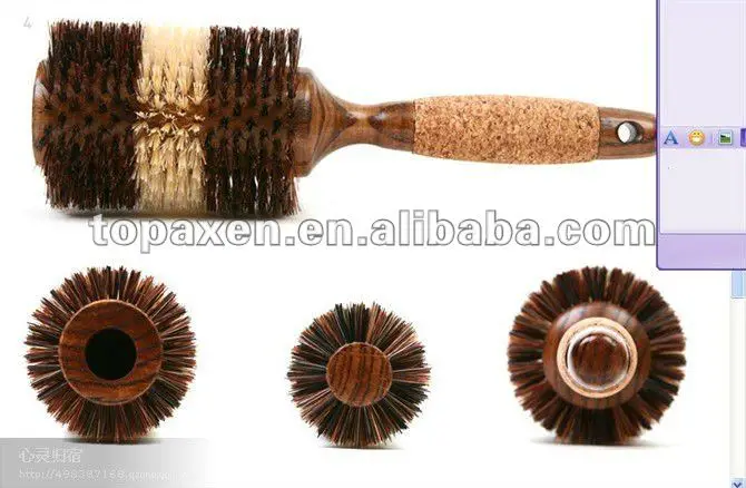 boars hair round brush