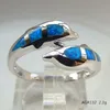 wholesale fashion jewelry 925 sterling siver opal dolphin ring