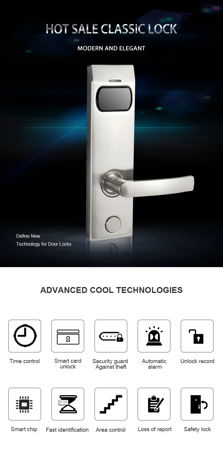 E923 Hot Selling Access Control Keyless Hotel Bedroom Door Lock View Access Control Hotel Door Lock Techcrepower Product Details From Shenzhen