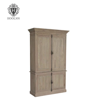 Hl778 French Antique Base Tall Thin Storage Bedroom Closet Wooden