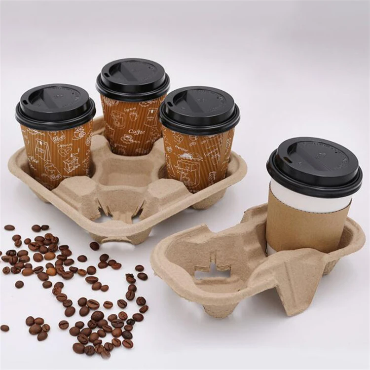 Cardboard Paper Coffee Cup Carrier For 2 Or 4 Cup - Buy Coffee Cup ...