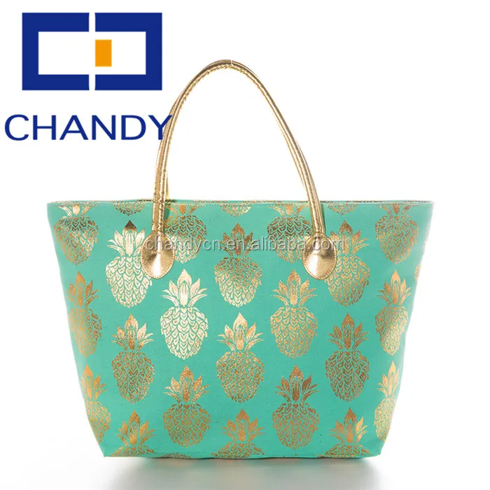 pineapple beach tote