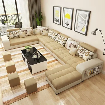 Living Room Furniture L Shaped Fabric Sectional Sofa Corner Living Room Furniture L Shaped Fabric