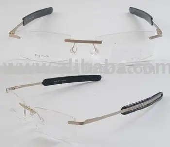 designer rimless eyeglass frames