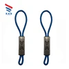 Fashion soft PVC rubber silicone metal clothing jacket zipper pulls for luggage