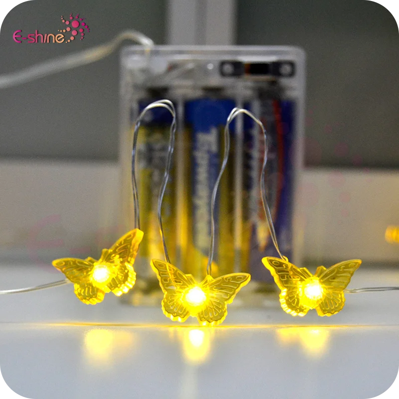 Warm White Led String Lights Butterfly Battery Operated Led Copper Wire