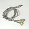 Tens unit 3.5mm audio plug to dual ECG snap lead wire for EMS device
