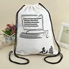 Custom Cheap Cotton Canvas Drawstring Bag Gym Yoga Backpack