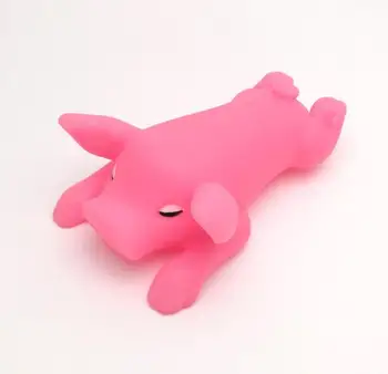 rubber squeaky pig dog toy