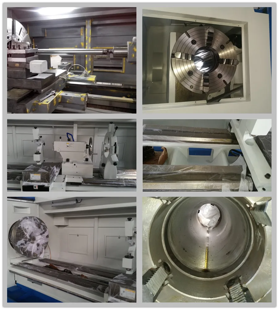 New cnc torno QK1313 cnc metal pipe threading lathe machine tool bed