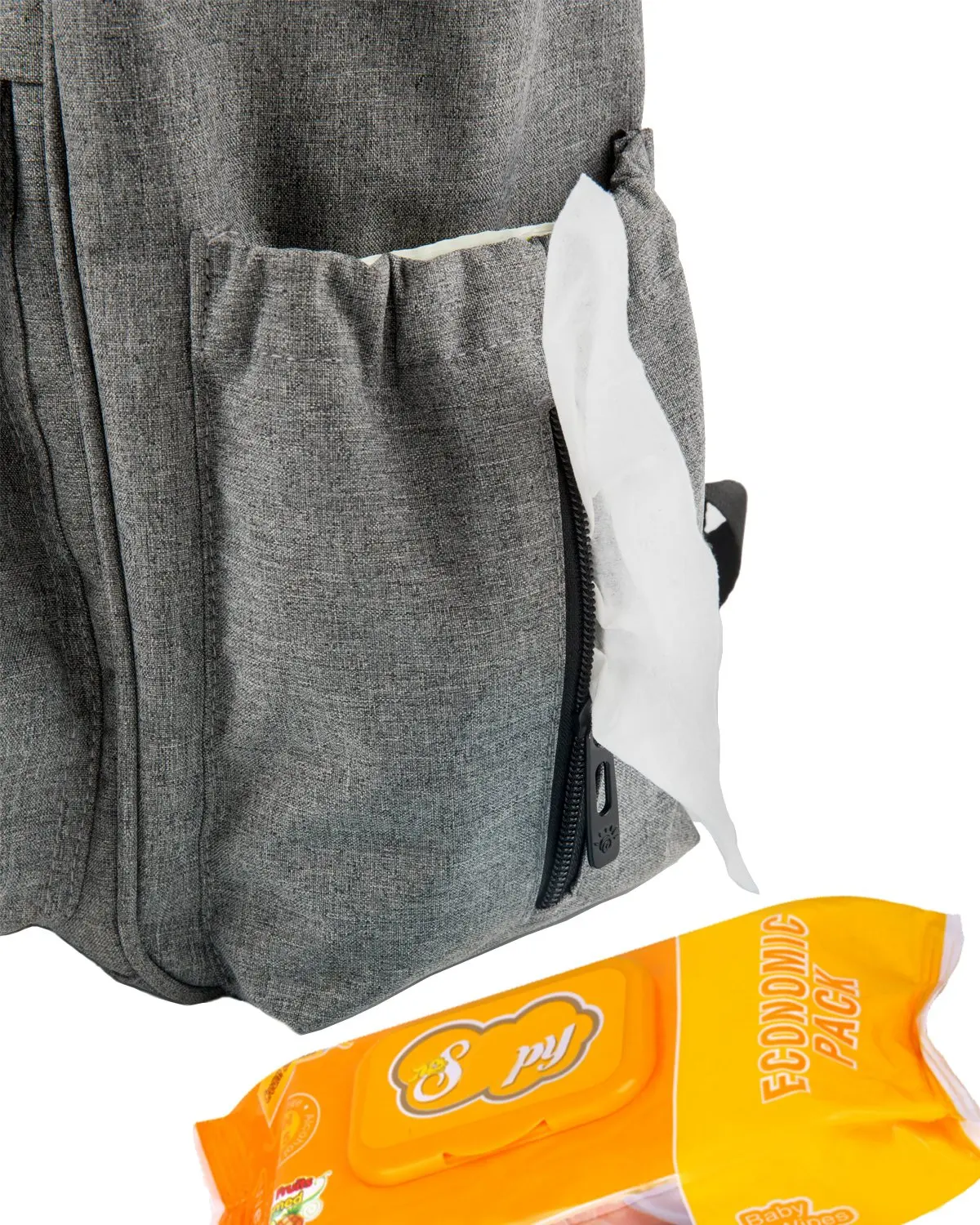 Multifunctional durable baby diaper bag backpack with stroller shoulder strap