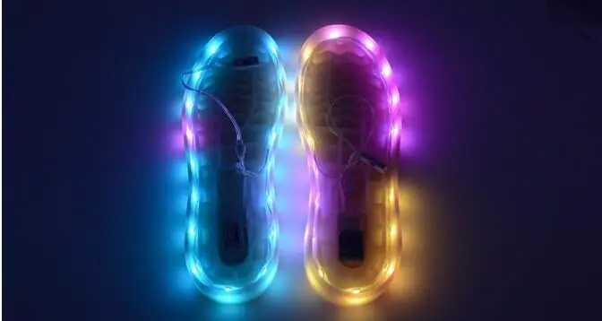 digital addressable USB rechargeable battery powered magic color LED shoe light