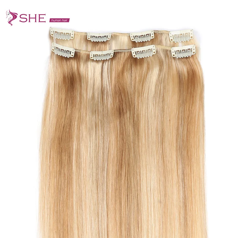 Colorful One Piece Clip In Human Hair Extensions 8 30 Inch 120g