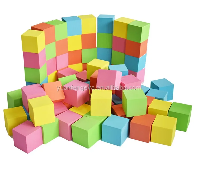 Custom High Quality Soft Colorful Eva Foam Cubes For Kids Educational